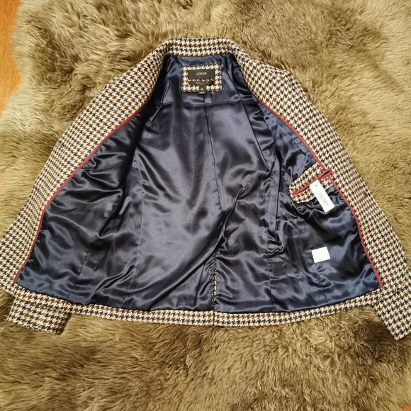 Sold*NWOT J. Crew 100% wool tweed blazer jacket - Picture 6 of 8